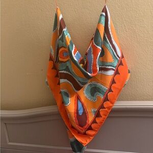 Zara Multicolor scarf top - ties in the back